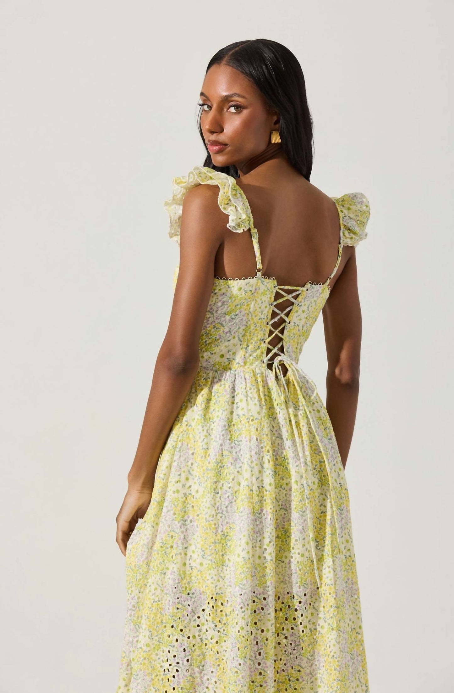 Astr - Lemon Floral Dress