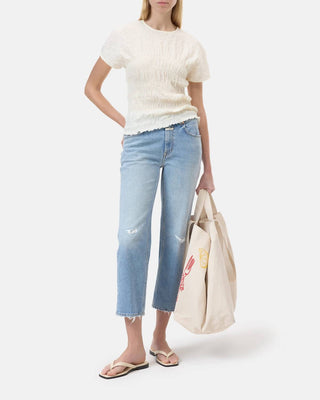 Closed - Crinkle Short Sleeve Top