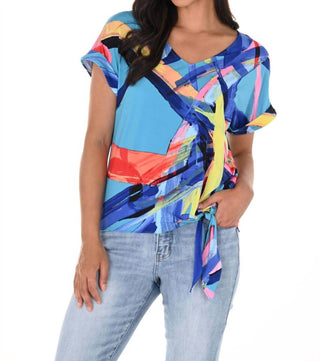 Frank Lyman - Short Sleeve Abstract Print Top