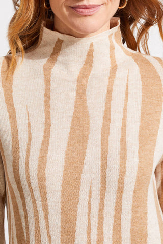 Tribal - Funnel Neck Sweater Mini Dress