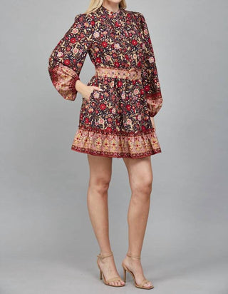 Fate - Floral Smocked Waist Mini Dress