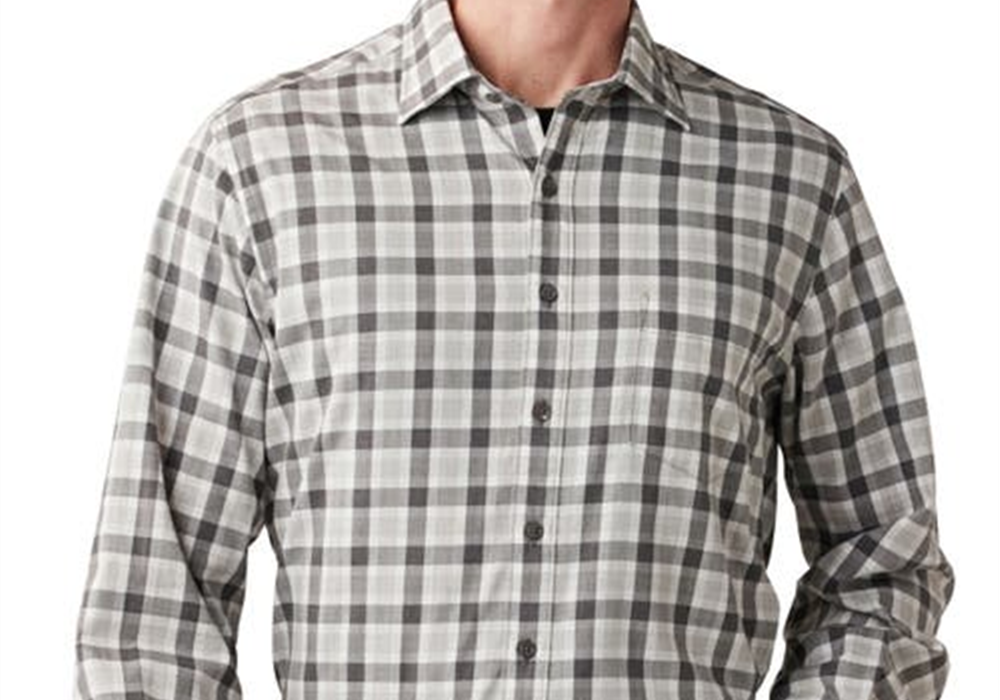 Rodd & Gunn Boltons Trim Fit Check Cotton Flannel Button-Up Shirt In Ash Size Large
