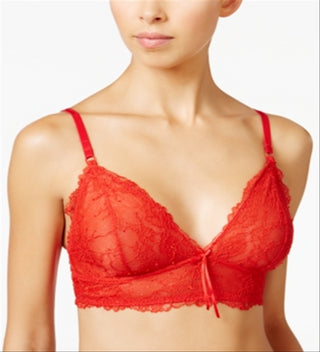 Heidi By Heidi Klum Women's Sheer Natural Lift Soft Cup Bra Red Size Small