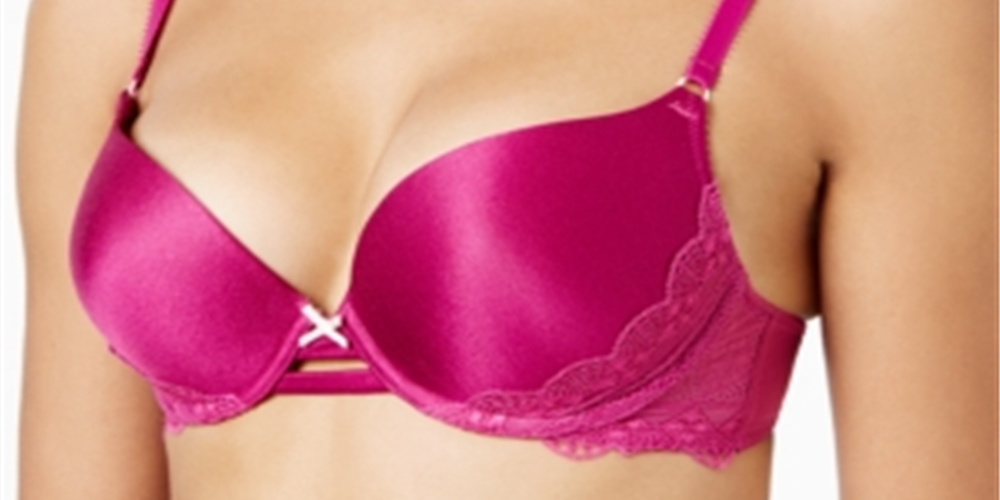 Heidi by Heidi Klum Women's Super Boost Geometric Lace Bra Pink Size 34C