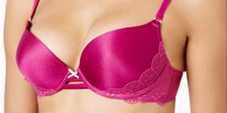 Heidi by Heidi Klum Women's Super Boost Geometric Lace Bra Pink Size 34C