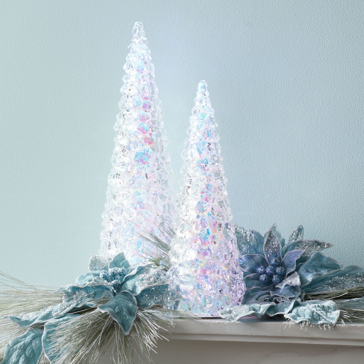 Iridescent LED Pine Tree 17.5"H