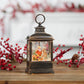 Led santa and woodland animals snow globe 9"h