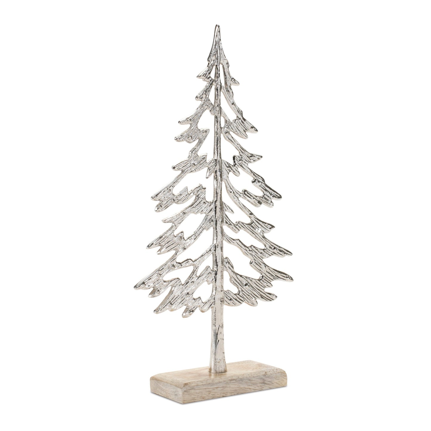 Metal Tree with Wood Base (Set - 2)