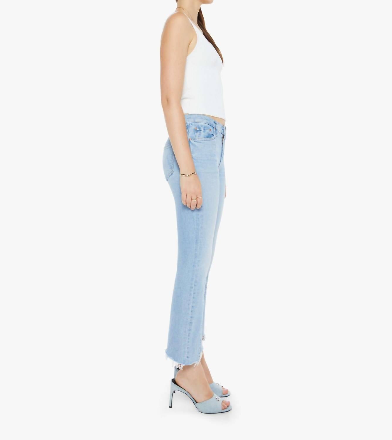Mother - The Insider Fray Low-rise Stretch Crop Jeans