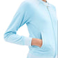 Juicy Couture - Women Doo Wop Snap Collar Velour Track Jacket L