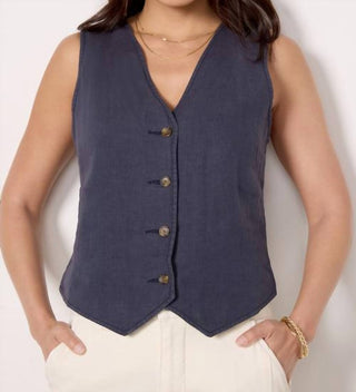 Faherty - Monterey Linen V-neck Vest