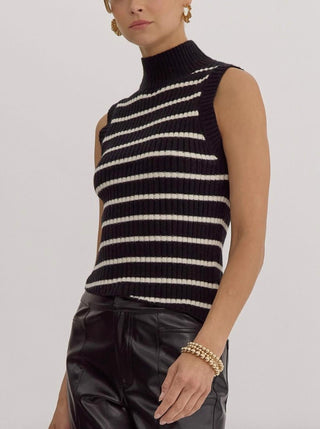 Entro - Kayla Mockneck Sleeveless Knit Top