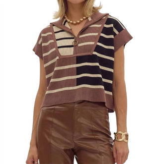 Entro - Colorblock Cropped Vest