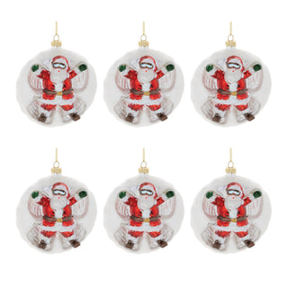 Santa Snow Angel Ball Ornament (Set of 6)