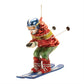 Glittered Glass Skiier Ornament (Set of 6)
