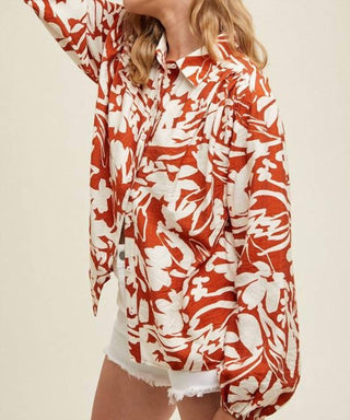 Wishlist - Floral Button Up Blouse