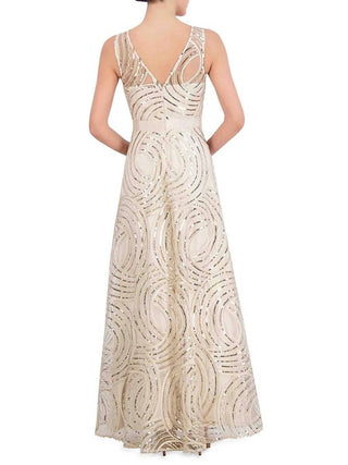 Eliza J - Women's Sequined Illusion Gown