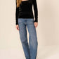 Project Social T - Dream Come True Square Neck Velvet Long Sleeve Top