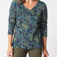 Habitat - Cozy Rib Paisley Easy V-Neck Tee