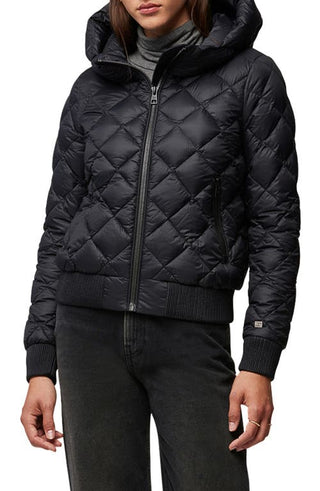 Soia & Kyo Senna 700 Fill Power Hooded Down Coat in Black at Nordstrom, Size Large