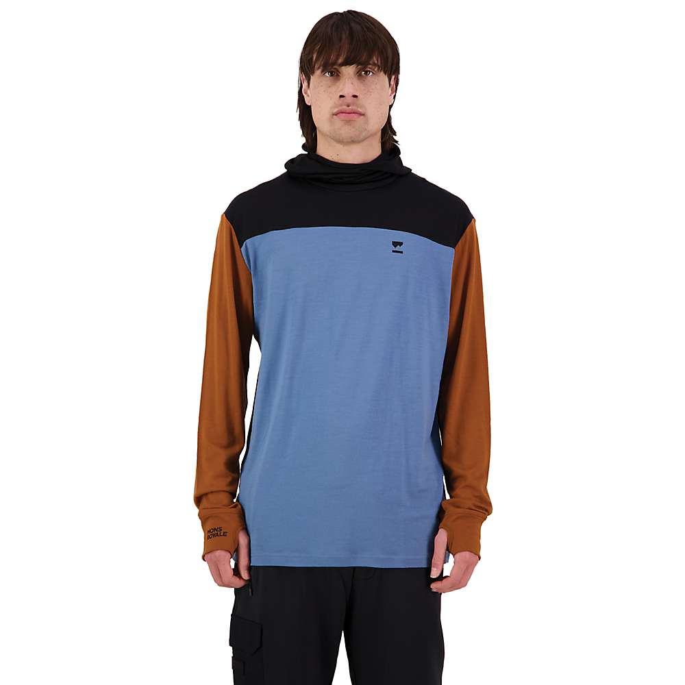 Mons Royale Men's Yotei Powder LS Hood Top - Small - Retro Valley