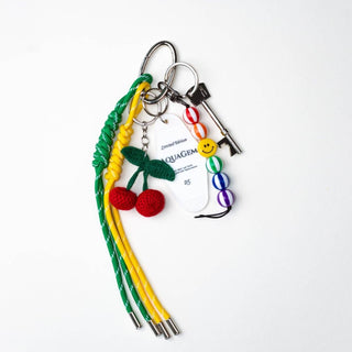 Baggly Charms - Women's Cherry Pop Beaded Keychain Bag Charm