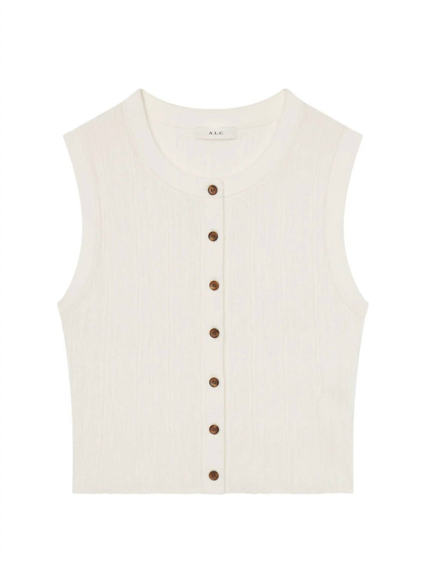 A.L.C. - Lottie Cropped Cotton Knit Top