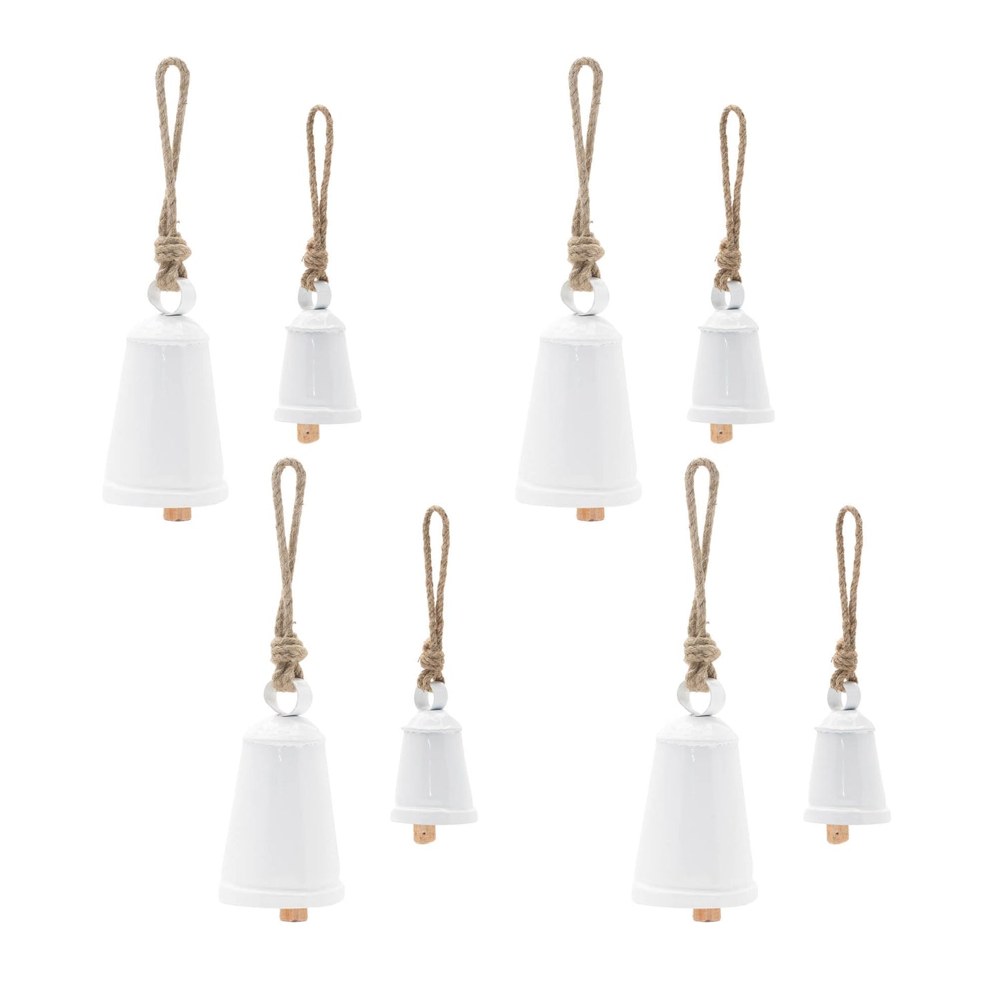 Rustic Metal Bell Ornament (Set of 8)