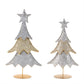 Jeweled Metal Christmas Tree (Set of 2)