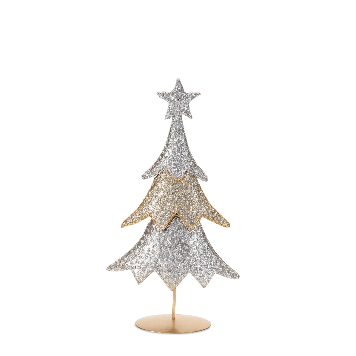 Jeweled Metal Christmas Tree (Set of 2)