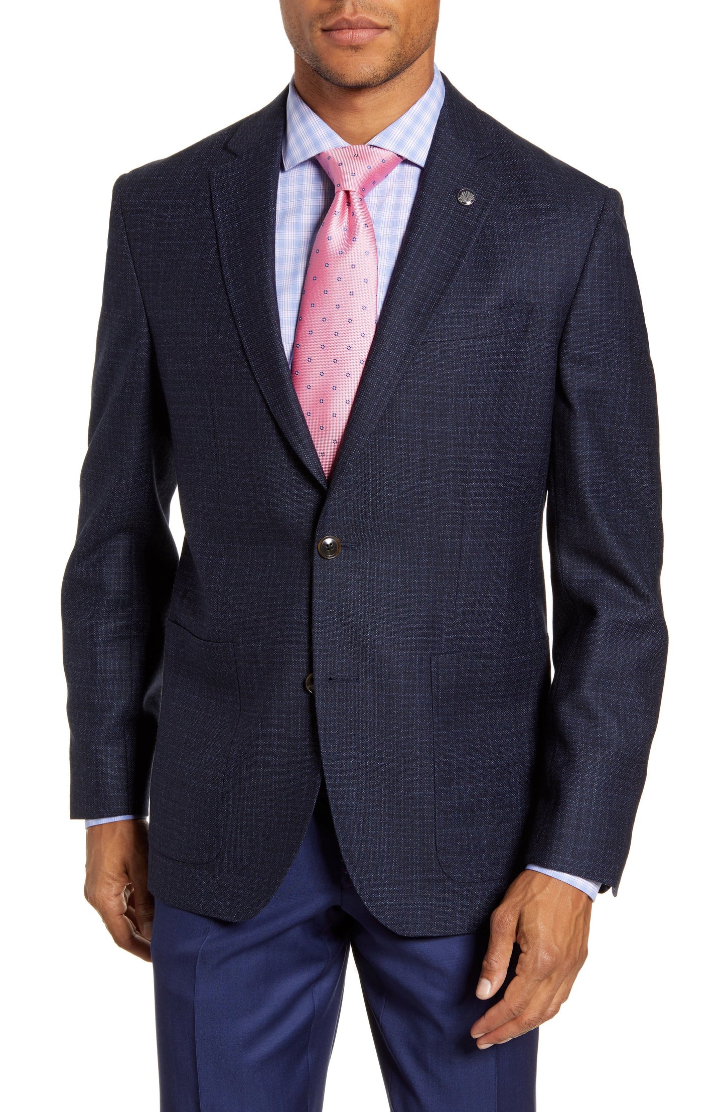 Men's Ted Baker London Kyle Trim Fit Solid Wool Sport Coat, Size 46 L - Blue