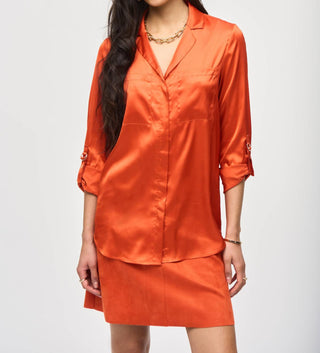 Joseph Ribkoff - Satin Button Down Blouse