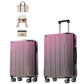 3-Piece PC Hardshell Luggage Set — Pink (20" Carry-On, 24" Checked, Foldable Duffel)