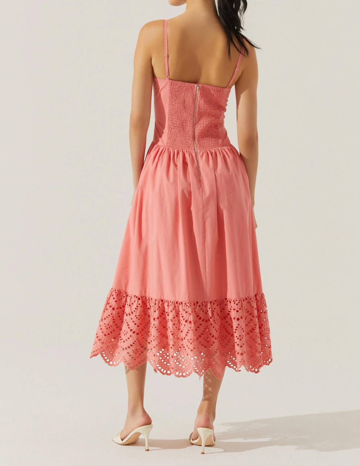 Astr - Eyelet Midi Dress