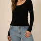 Project Social T - What’s The Scoop Ribbed Longsleeve Top