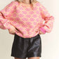 Adora - Floral Cutesy Cozy Knit Pullover Sweater