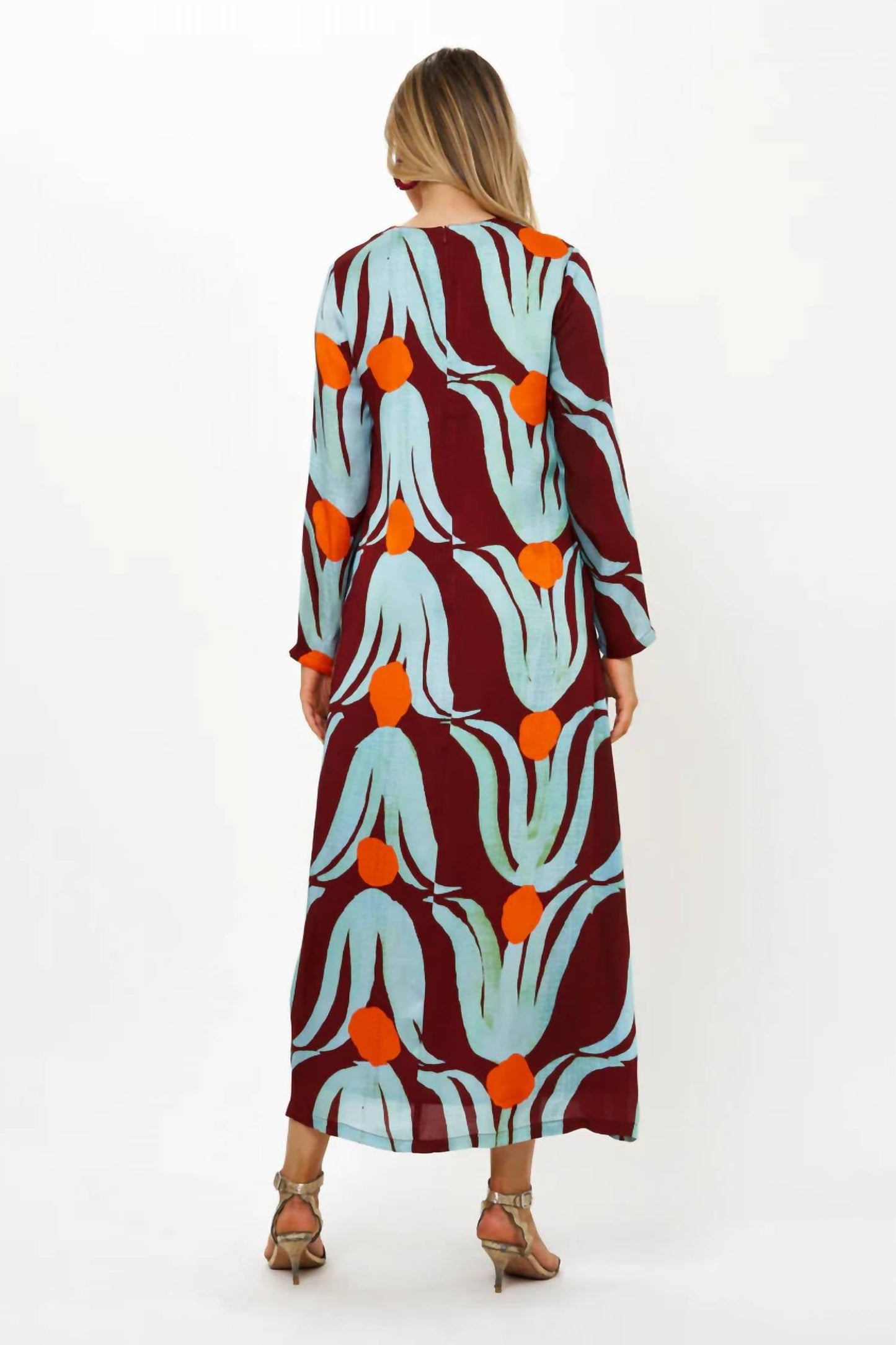Oliphant - Long Sleeve Shift Maxi Dress