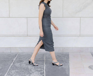 Munro - Women's Lucia Gunmetal Metallic Suede Heels Sandal