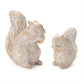Etched squirrel with acorn figurine (set of 2)