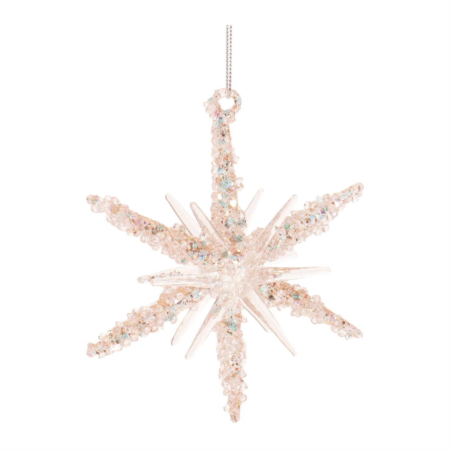 Beaded Glass Star Ornament (Set of 6)