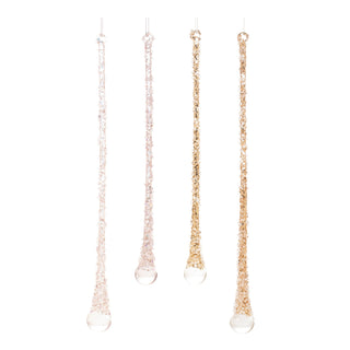 Glitter Drop Ornaments – Set of 24
