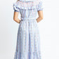Karlie - French Floral Embroidered Vine Dress With Belt