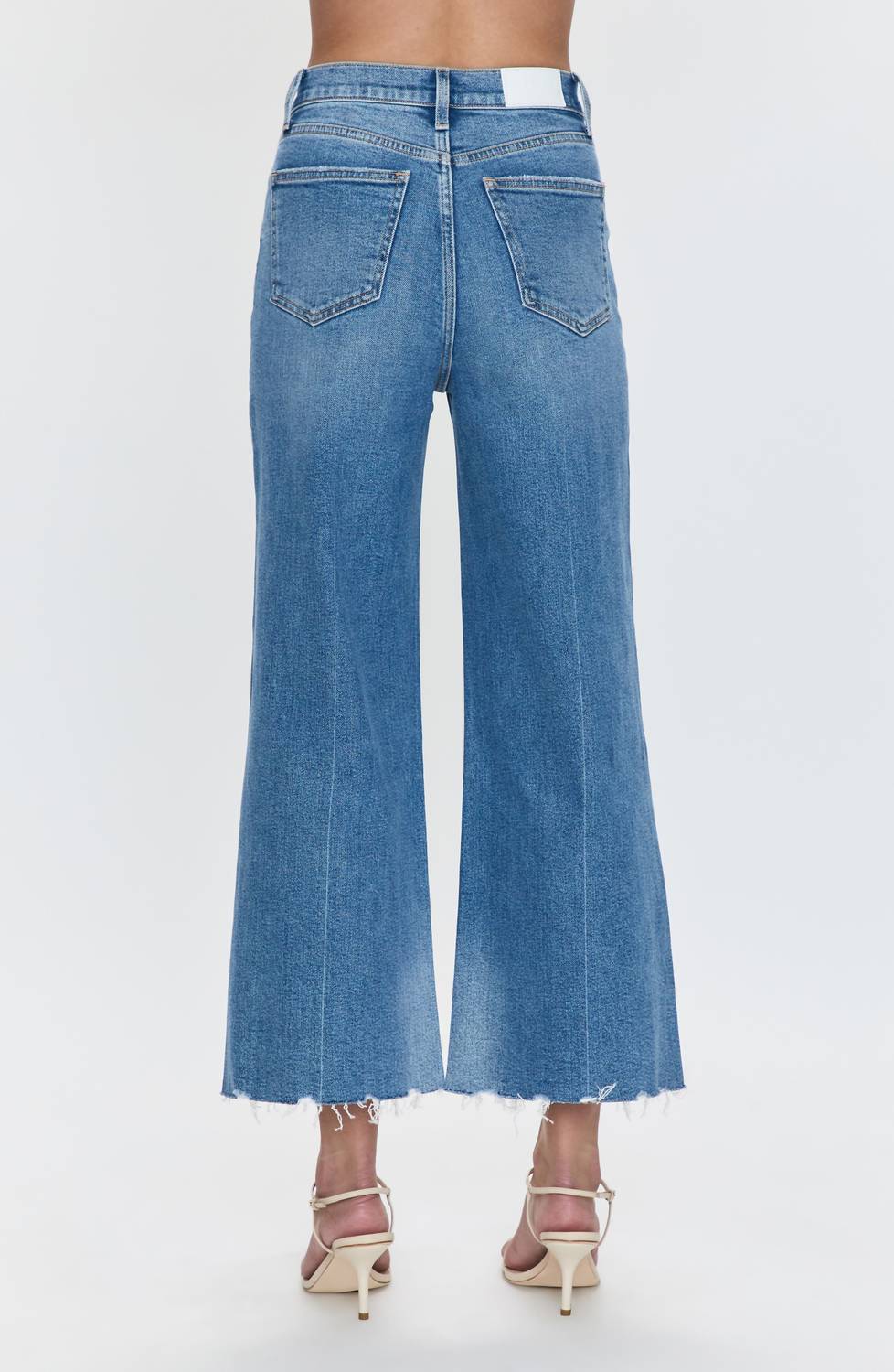 Pistola - Lana Raw Hem Ankle Wide Leg Jeans