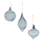 Iridescent Swirl Glass Ornament (Set of 12)