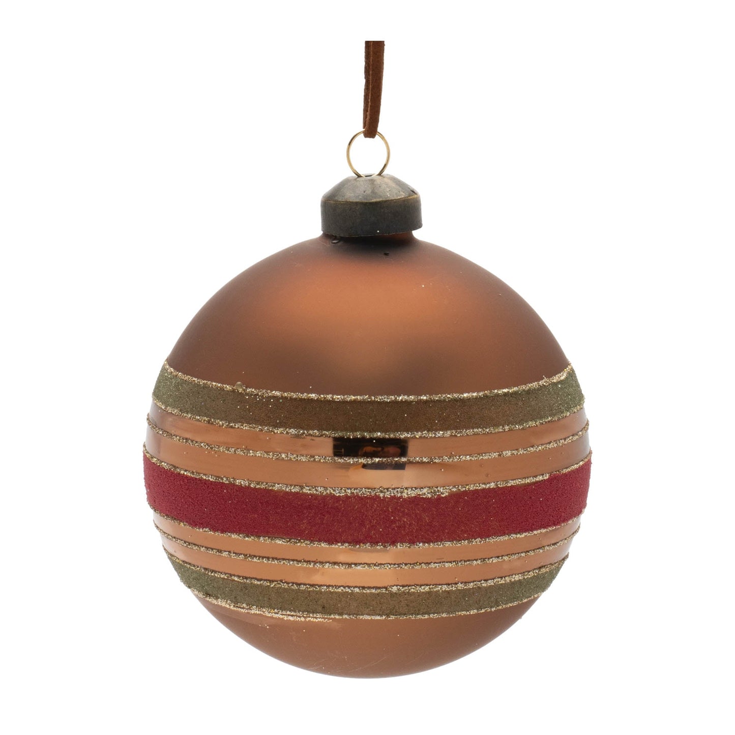 Striped Glass Ball Ornament (Set of 6)