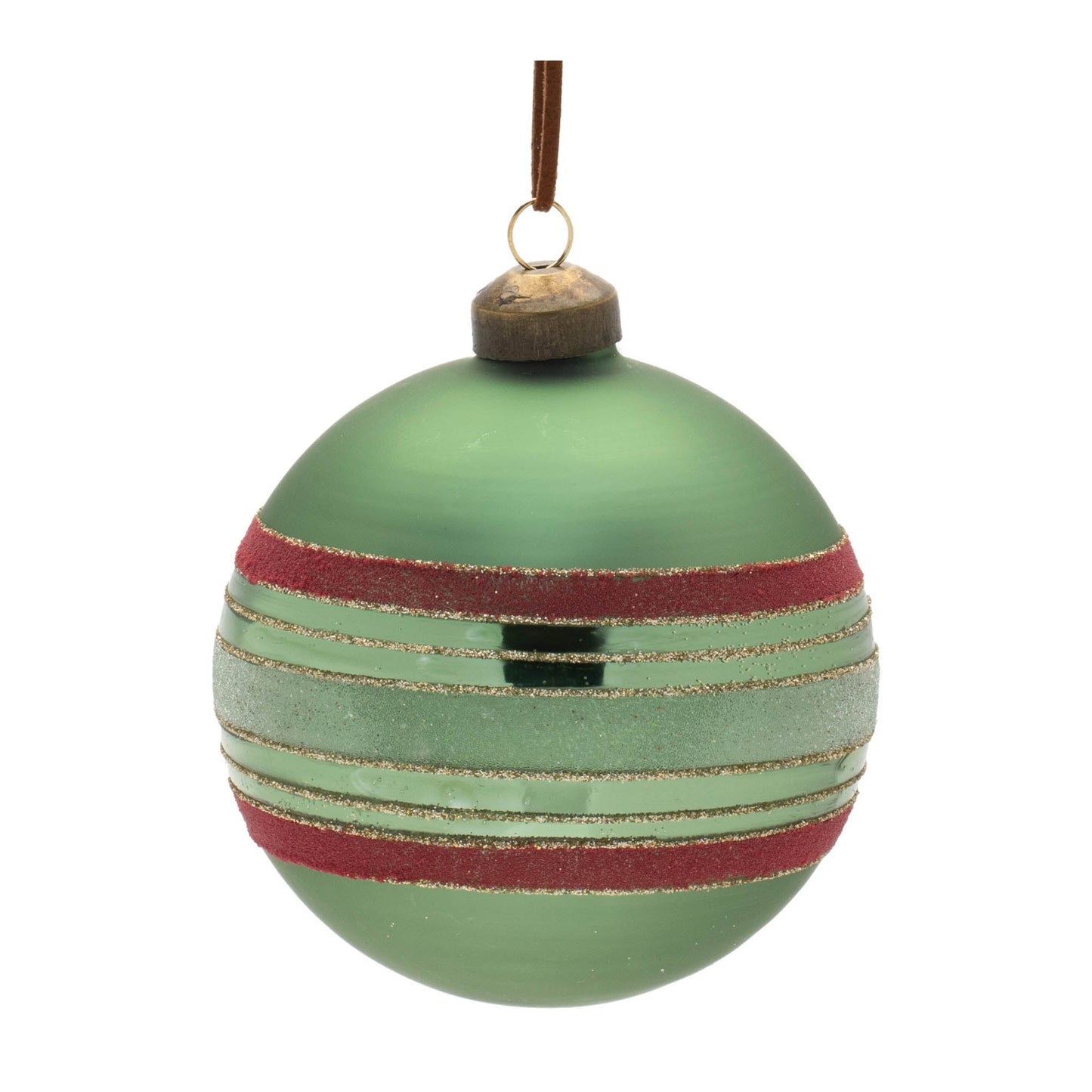 Striped Glass Ball Ornament (Set of 6)