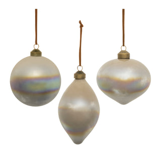 Cloudy Iridescent Glass Ornament (Set of 6)