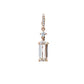 Aamiaa - 0.90 Carat Natural Diamond Emerald Cut Drop Pendant