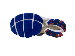 Mizuno Women's Wave Rider 22 Knit Running Shoe White/Red Size 6 B(M) Us