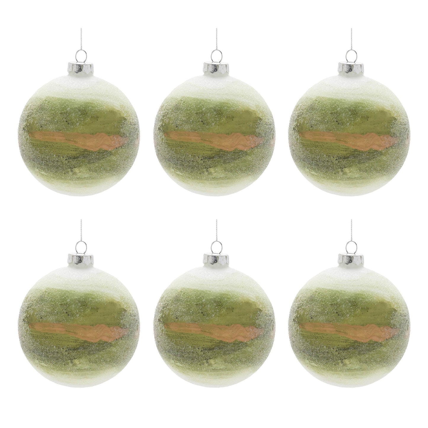 Beaded Glass Ball Ornament (Set of 6)